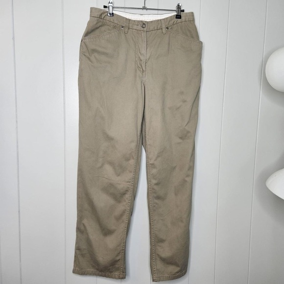 Pants - Christopher & Banks Women's Beige Size 10 Made In Hong Kong Casual Pants Slacks